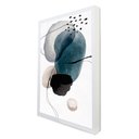 Ver imagem 1 de Quadro Decorativo Abstrato Rupestre em Moldura Caixa TaColado Moldura Caixa 3cm Branca sem Vidro 20