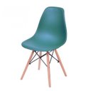 Ver imagem 1 de Cadeira Eames Base de Madeira Azul/Petroleo