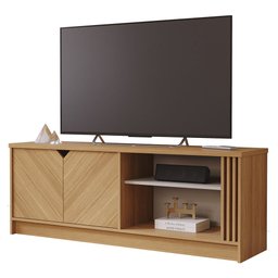 Rack Bancada para TV 100% MDF Volpi Permóbili Nature/Off White - 3