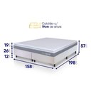 Ver imagem 3 de Conjunto Box Branco Durban Cinza Espuma D28 Queen 158x198x57 - King House