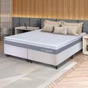 Ver imagem 1 de Conjunto Box Branco Durban Cinza Espuma D28 Queen 158x198x57 - King House