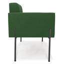 Ver imagem 3 de Poltrona Pé de Ferro Preto para Sala Kit 2 Elisa Suede Verde D03 - D'Rossi