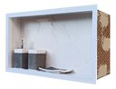 Ver imagem 5 de Nicho Porcelanato Branco Santorine Original para Banheiro 60x32cm