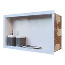 Ver imagem 5 de Nicho Porcelanato Branco Santorine Original para Banheiro 60x32cm