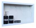 Ver imagem 2 de Nicho Porcelanato Branco Santorine Original para Banheiro 60x32cm