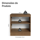 Ver imagem 4 de Balcão de Cozinha 80 cm 2 Portas Rustic/Crema Vik Madesa