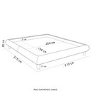 Ver imagem 4 de Cama King Base Box 193x203cm Pés Madeira Cold P02 Veludo Bege - Mpozenato