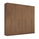 Ver imagem 2 de Guarda Roupa Roupeiro Quarto Dormitório Solteiro Casal Master Vip 8 Portas 4 Gavetas Marrom