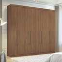 Ver imagem 1 de Guarda Roupa Roupeiro Quarto Dormitório Solteiro Casal Master Vip 8 Portas 4 Gavetas Marrom