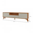 Ver imagem 3 de Conjunto Sala de Estar Vertex com Rack Painel Ripado e Buffet MDF 237cm Off White Mavaular Móveis
