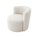Ver imagem 4 de Poltrona Estofada 74cm x 68cm x 70cm Redonda Confortável para Sala ou Recepção Formato Orgânico