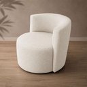 Ver mais imagens de Poltrona Estofada 74cm x 68cm x 70cm Redonda Confortável para Sala ou Recepção Formato Orgânico