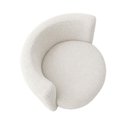 Ver imagem 5 de Poltrona Estofada 74cm x 68cm x 70cm Redonda Confortável para Sala ou Recepção Formato Orgânico
