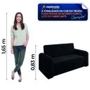 Ver imagem 5 de Sofá Cama Beny Versátil 2 Lugares em Veludo Selmer