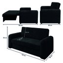 Ver imagem 3 de Sofá Cama Beny Versátil 2 Lugares em Veludo Selmer