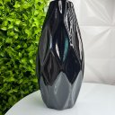Ver imagem 4 de Vaso centro de mesa preto grande de cerâmica decorativo