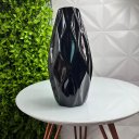 Ver imagem 2 de Vaso centro de mesa preto grande de cerâmica decorativo
