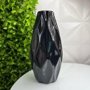 Ver imagem 3 de Vaso centro de mesa preto grande de cerâmica decorativo