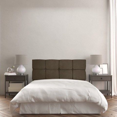 Painel Queen 160cm Nina Slk Decor Painel Nina Marrom