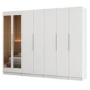Ver imagem 2 de Guarda-roupa Modulado 280 Cm 7 Portas com Espelhos 4 Gavetas Branco Neo Madesa 01