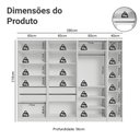 Ver imagem 3 de Guarda-roupa Modulado 280 Cm 7 Portas com Espelhos 4 Gavetas Branco Neo Madesa 01