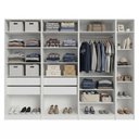 Ver imagem 5 de Guarda-roupa Modulado 280 Cm 7 Portas com Espelhos 4 Gavetas Branco Neo Madesa 01