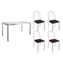 Ver imagem 1 de Mesa Cozinha Reno 150 + 4 Cad Noruega Cromado Kappesberg