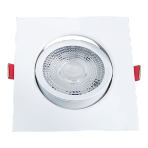 Spot Direcionavel Quadrado LED Bivolt Tramontina Amarela Quente 3000K - 7W