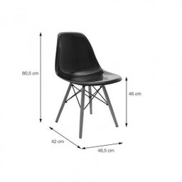 Cadeira Eames Base de Madeira  - 4