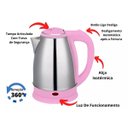 Ver imagem 2 de Chaleira Jarra Elétrica Bak Inox 1.8l 110v 1100w Café Rosa