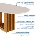 Ver imagem 5 de Mesa de Jantar Oval 210x100cm MDF/Vidro Jambu CabeCasa MadeiraOriginals Off White/Cinamomo