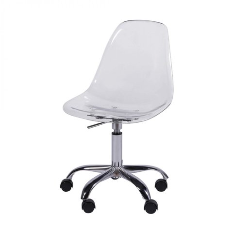 Cadeira Escritório Eames Giratória com Rodízio Dkr