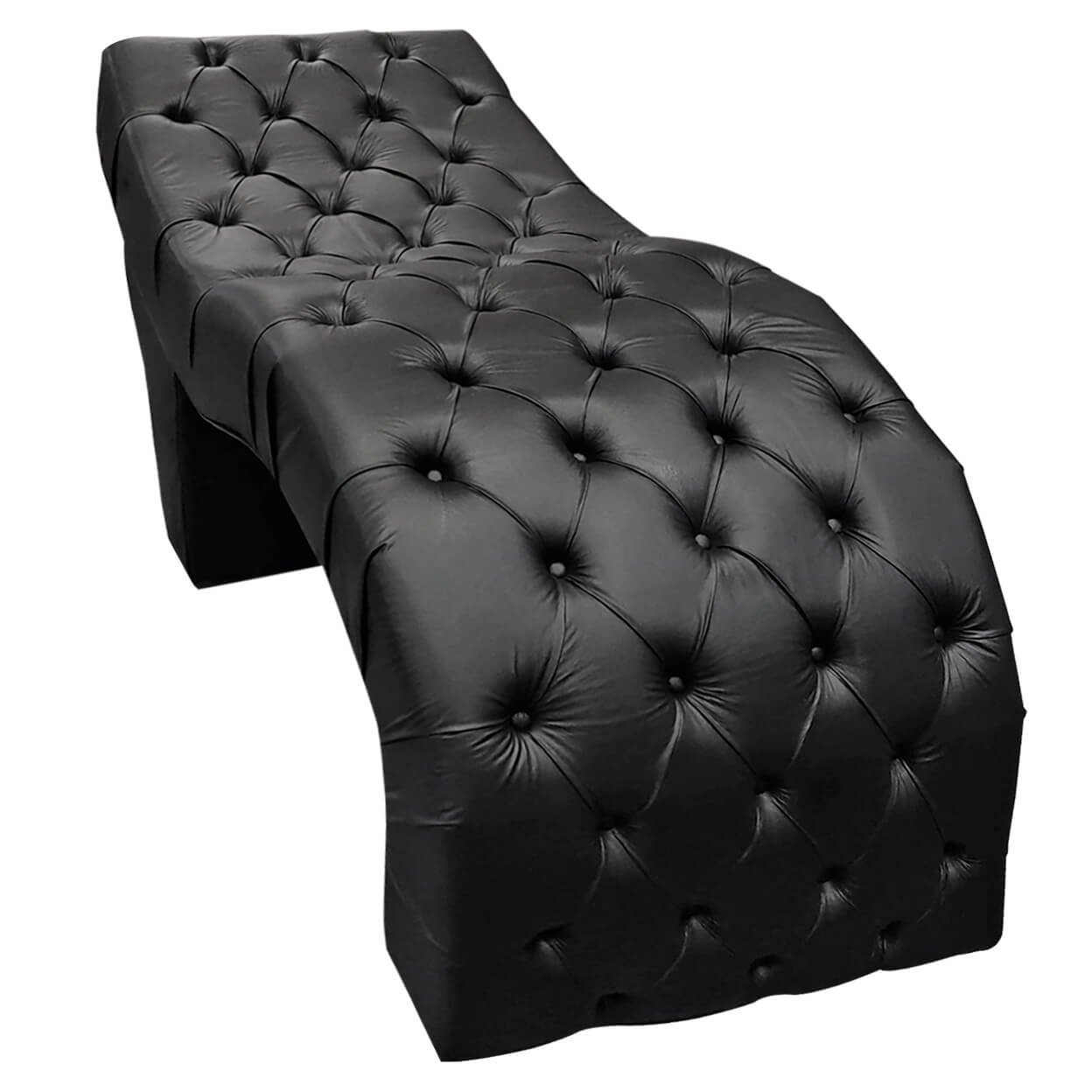 Maca Estética Luxo para Design Capitonê Corino Preto Sofa Store Estética Massagem Design de C - 2