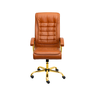 Cadeira Escritorio Oslo - Caramelo | Dourado:rose Gold - 5