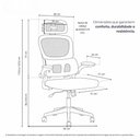 Ver imagem 6 de Cadeira Escritório Ergonômica Giratória Tela Mesh W-18