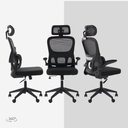 Ver imagem 5 de Cadeira Escritório Ergonômica Giratória Tela Mesh W-18
