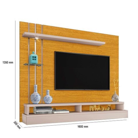 Painel para TV até 55 Polegadas 160cm Eros Naturale/Off White Sala