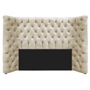 Ver imagem 6 de Kit Cabeceira e Calçadeira Baú Casal Everest P02 140cm para Cama Box Linho - Doce Sonho Móveis