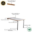 Ver imagem 3 de Mesa Dobrável Retrátil de Parede 140x89 Branco/noronha