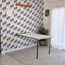 Ver imagem 1 de Mesa Dobrável Retrátil de Parede 140x89 Branco/noronha