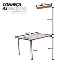 Ver imagem 2 de Mesa Dobrável Retrátil de Parede 140x89 Branco/noronha
