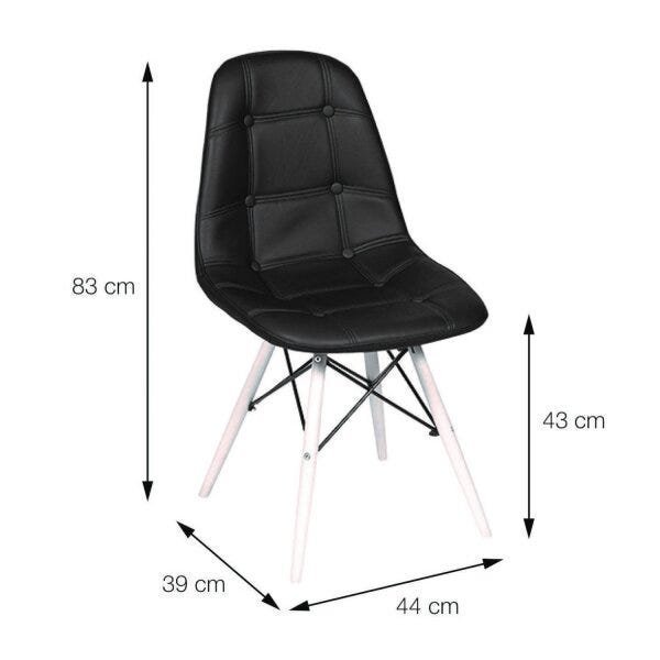 Cadeira Estofada Botonnes Or Design - 5
