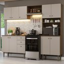 Ver imagem 1 de Armário de Cozinha Compacta 235cm Rustic/crema Gourmet Madesa 01