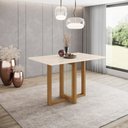 Ver imagem 3 de Mesa de Jantar 4 Lugares Henn Natalí Sc75-127 com Tampo Nature/off White Se