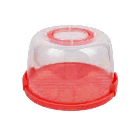 Porta Bolo com Tampa e Alça 29x17 Madalozzo Vermelho Pob-17