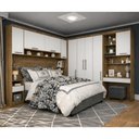 Ver imagem 1 de Guarda Roupa Modulado Casal Queen 1,58 M Canto com Escrivaninha Paris Luciane M09:branco