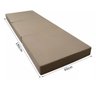Colchonete Dobravel Puff Poltrona Solteiro 3em1 Linho Marrom - 4