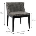 Ver imagem 3 de Cadeira Mademoiselle Base Escura 1135 Or Design
