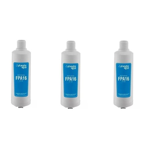Kit 3 Un Refil Filtro Fpa16 Purificador Água Libell, Aqua Flex, Bebedouros de Pressão Press, Press B