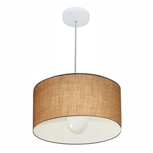Pendente Cilíndrico Palha MJ-4031 Para Mesa de Jantar e Estar